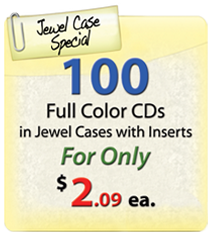 100 Full Color CDs in Jew Cases with Inserts