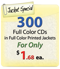 300 Full Color CDs in Full Color Printed Jackets