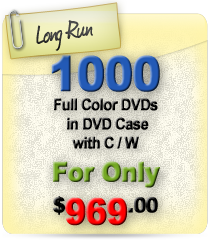 1000 Full Color DVDs in DVD Case with C/W for only $969